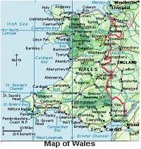 Map of Wales