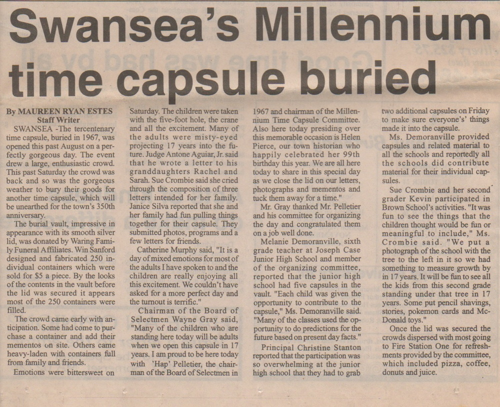 The Spectator Millenium Time Capsule Article